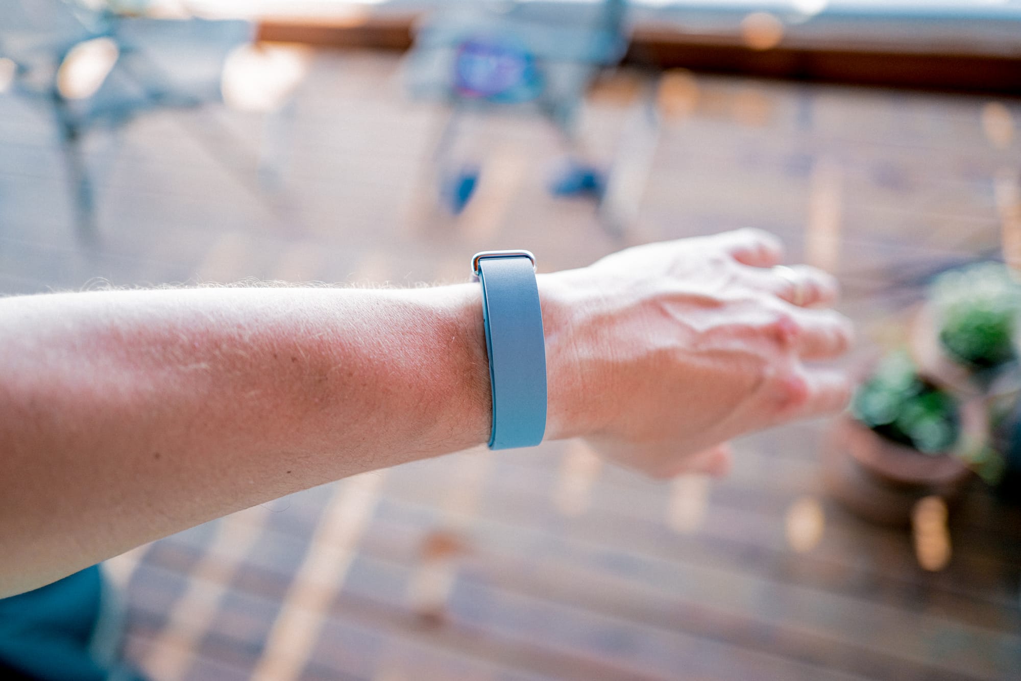 Above: The Modern Elevated Band. It is a polyurethane finish, so I feel it can pull double duty between modern polished and fitness.