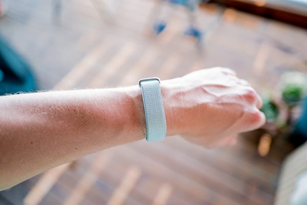 The Google FitBit Air is the first Google product I’ve ever purchased. Above: The Google FitBit Air with Fog band.